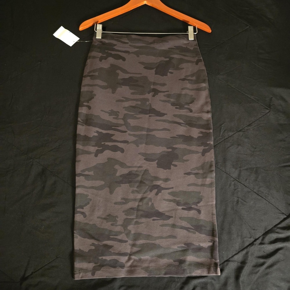 Sanctuary Pencil Skirt Womens XS Grey Camo NEW Midi High Waist XS0042N5900R